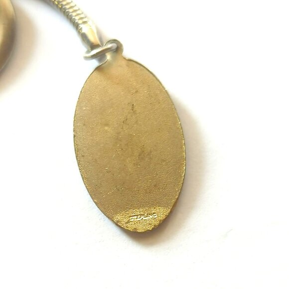 Vintage St Christopher Protect Us Sterling Silver Medallion Pendant Keychain - Picture 3 of 4